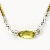 20x10 mm Green Gold Designer Sterling Silver Necklace