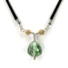 35 cts Green Amethyst Designer Sterling Silver Necklace