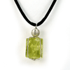 58 cts Green Gold Rutilated Citrine Designer Sterling Necklace