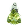 Green Golden Quartz Pendant Sterling Silver