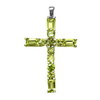 Green Peridot Cross Pendant
