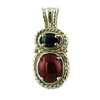 Onyx Cornelian Silver Pendant