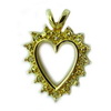 Heart Gold Over Silver Pendant