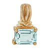 8x6 mm Aquamarine Pendant in Sterling Silver