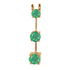 0.25 Ct Twt. Three Stone Emerald Pendant 14k Gold