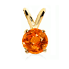 0.50 Ct. Padparadscha Sapphire Pendant in 14k Gold