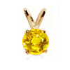 1 Ct. Yellow Sapphire Pendant in 14k Gold