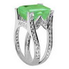 7.35 Carats Emerald Diamond in 18k White Gold