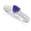 2.43 Carats Tanzanite VS Diamond Ring in 18k White Gold