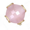 24.8 Carats Rose Quartz Ring in 14k Yellow Gold