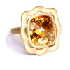 19.20 Carats Citrine Ring in 14k Yellow Gold