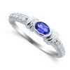 Tanzanite Diamond Ring in 14K White Gold