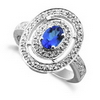 Tanzanite Diamond Ring in 14K White Gold
