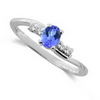 Tanzanite Diamond Ring in 14K White Gold