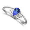 Tanzanite Diamond Ring in 14K White Gold