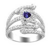 1.79 Carat Tanzanite VS Diamond Ring in 18k White Gold