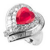 4.51 Carats Ruby VS1 Diamond Ring in 18k White Gold