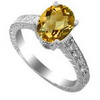 1.26 carats Oval Citrine Diamond Ring