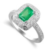 1.69 ct Emerald Diamond 18K White Gold Ring