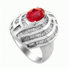 5.33 Carats Ruby Diamond Ring in 14k White Gold