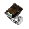 16x12 mm Quartz Silver Ring