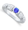 Tanzanite Diamond Ring in 14K White Gold