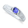 Tanzanite Diamond Ring in 14K White Gold