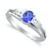 Tanzanite Diamond Ring in 14K White Gold