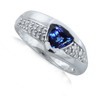 Tanzanite Diamond Ring in 14K White Gold