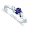 Tanzanite Diamond Ring in 14K White Gold