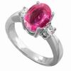 1.22 ct Pink Sapphire VS Diamond Ring in 18k White Gold