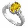 1.22 ct Yellow Sapphire VS Diamond Ring in 18k White Gold