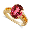 4.26 ct. Pink Tourmaline Citrine Ring in 14k Yellow Gold