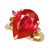 8.40 ct. Ruby Sapphire & Diamond Ring 10K Yellow Gold 8.40 ct. Ruby Sapphire & Diamond Ring 10K Yellow Gold