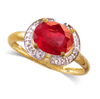 1.92 ct. Ruby Diamond Ring in 10K Yellow Gold 1.92 ct. Ruby Diamond Ring in 10K Yellow Gold