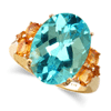 8.70 ct. Swiss Blue Topaz Ring in 10K Yellow Gold