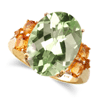 8.70 ct. Green Amethyst (Prasiolite) Ring in 10K Yellow Gold