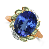 4.52 ct. Tanzanite Diamond Ring in 10k Yellow Gold