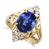 4.86 ct. Tanzanite Topaz Ring in 10K Yellow Gold