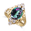 3.70 ct. Mystic Topaz White Topaz Ring in 10K Gold