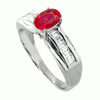 1.20 Carats Ruby VS Diamond Ring in 18k White Gold