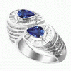 5.70 Carats Tanzanite Diamond Ring in 14k Gold
