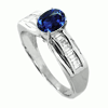 1.04 Carat Tanzanite VS Diamond Ring in 18k White Gold