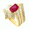 2.07 ct Ruby Diamond Ring 14K