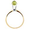 1 Carat Green Gold Quartz Bullet Ring in 14K Gold
