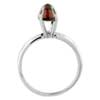 1 Carat Rhodolite Garnet Bullet Ring in 14K Gold