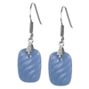 Cushion Carving Moonstone Earrings in Sterling Silver