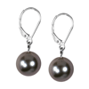 Round Cultured Pearl Earrings in Sterling Silver
