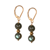 Round Labradorite Earrings in Sterling Silver