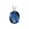 1 Carat Oval Blue Sapphire Pendant